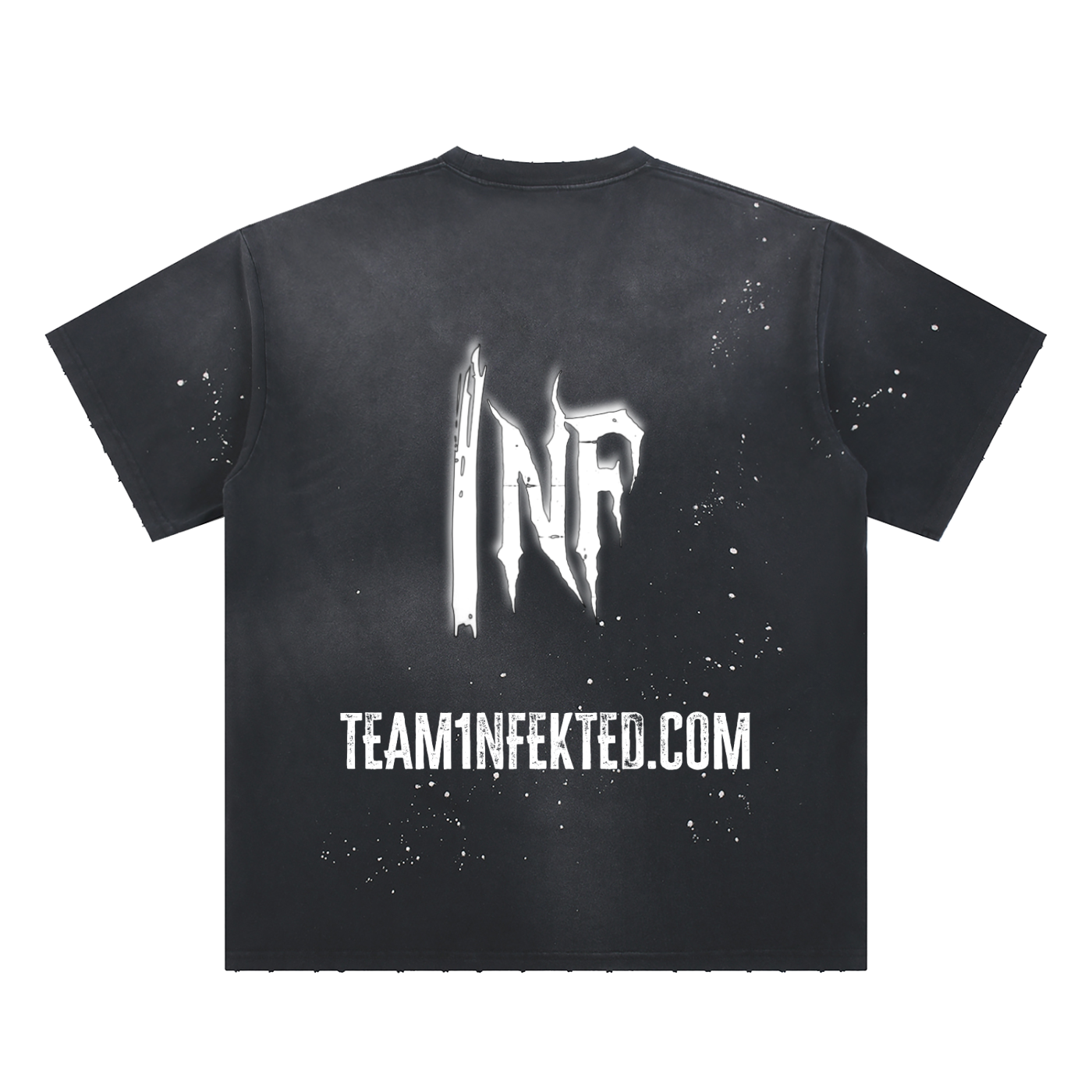 Hand-Frayed Sunfade Paint Splatter T-Shirt