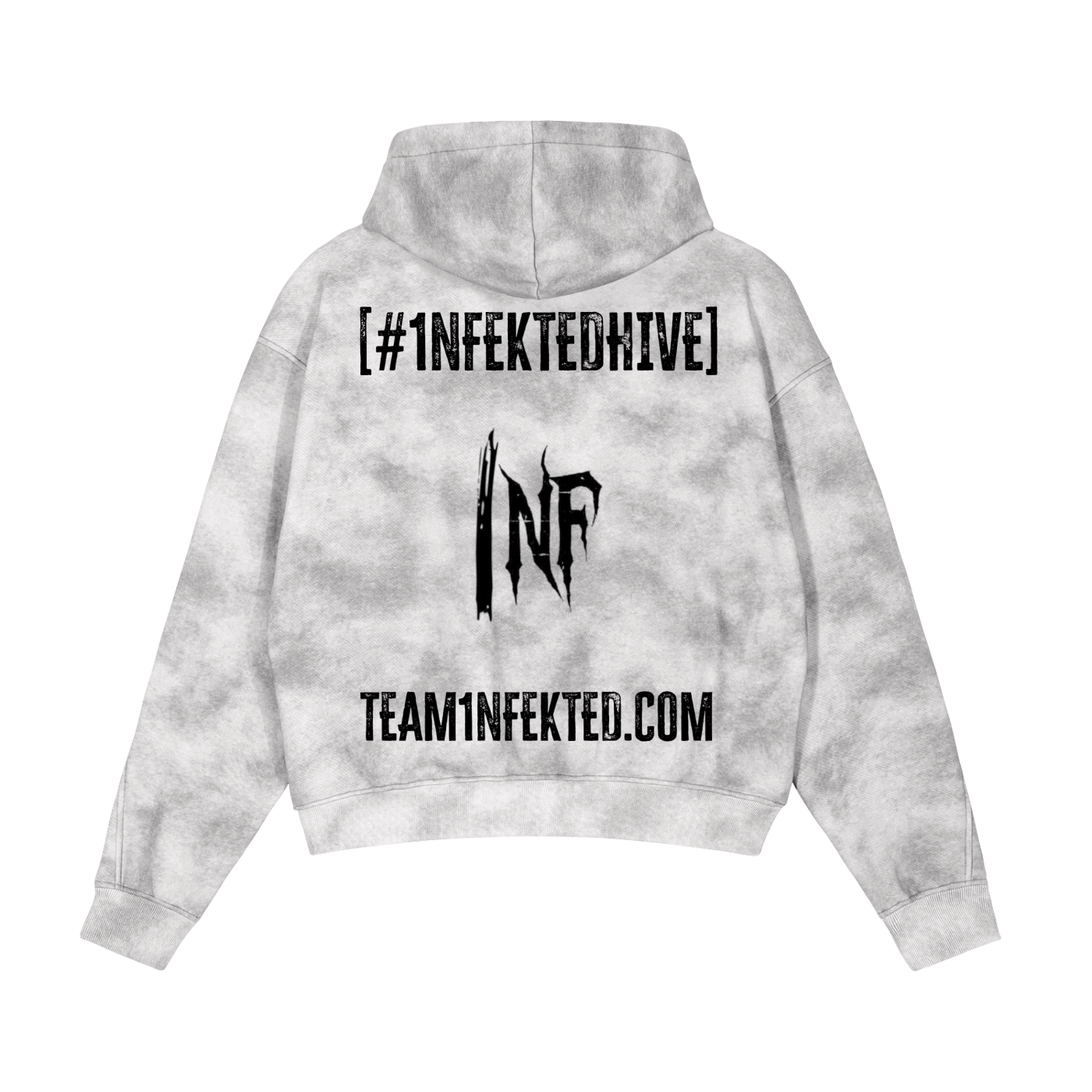 Dirty Washed Zip-Up Fleece Hoodie